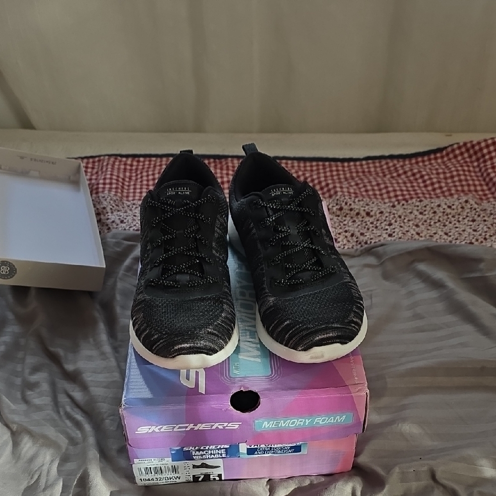 Skechers Black and White Sneakers